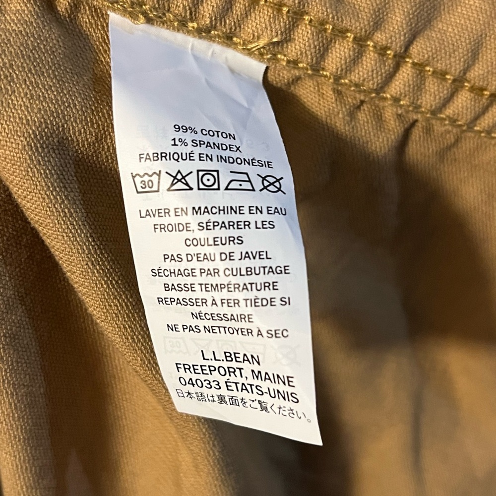LLBean BeanBuilt Marsh Brown Corduroy Shirt Jac L Reg NWT - Picture 8 of 9